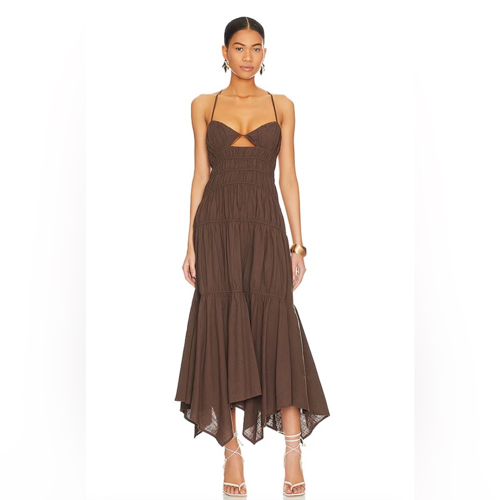 SNDYS Tahlia Dress, Chocolate, Size L